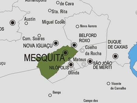 Bản đồ của Mesquita phố