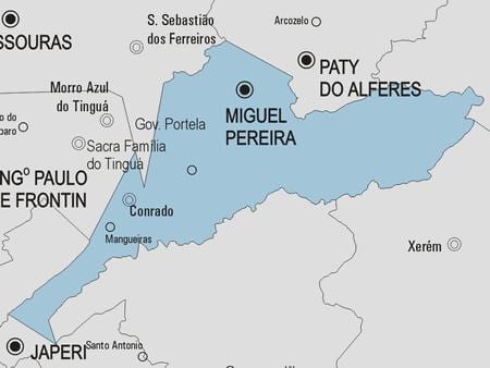 Bản đồ của Miguel Pereira phố