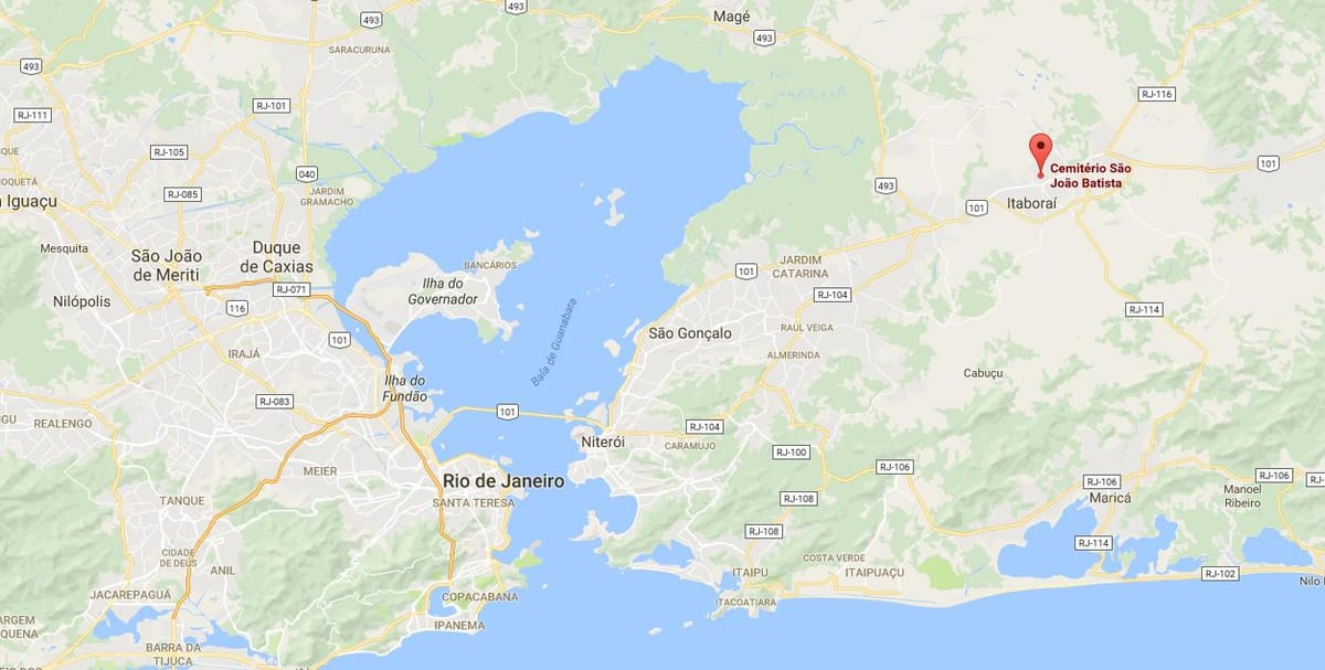 Bản đồ của nghĩa trang São João Anh