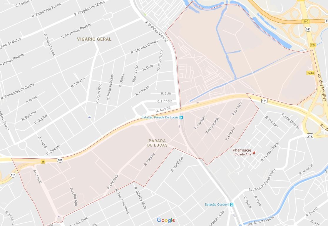 Bản đồ của Parada de Lucas