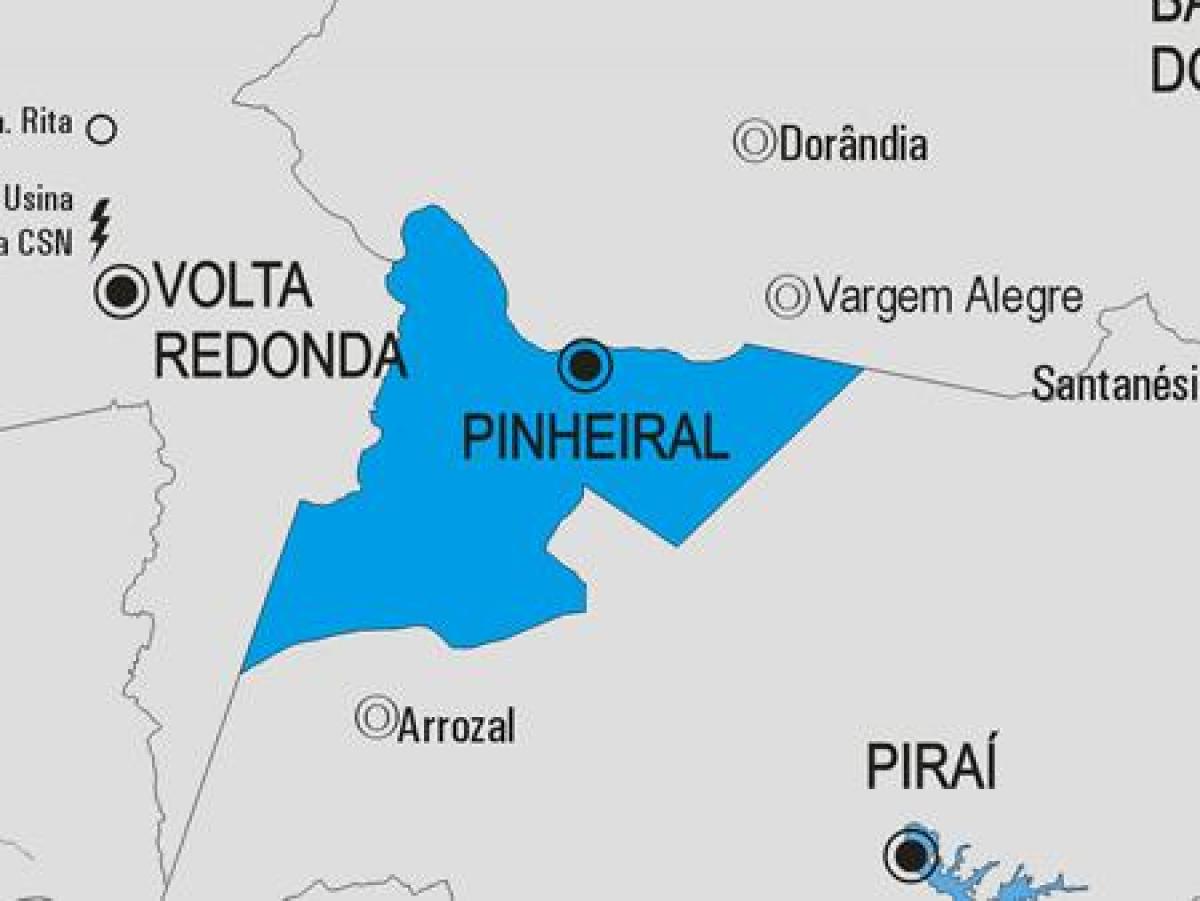 Bản đồ của Pinheiral phố