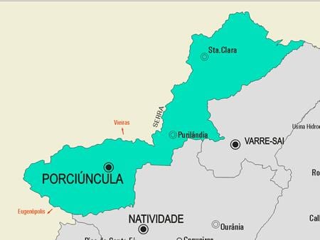 Bản đồ của Porciúncula phố
