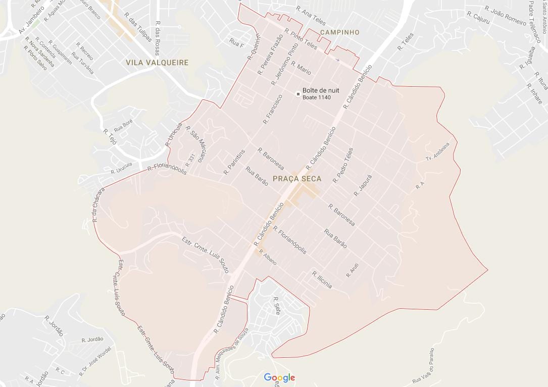 Bản đồ của Praça Seca