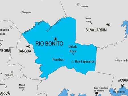 Bản đồ của Rio das Flores phố