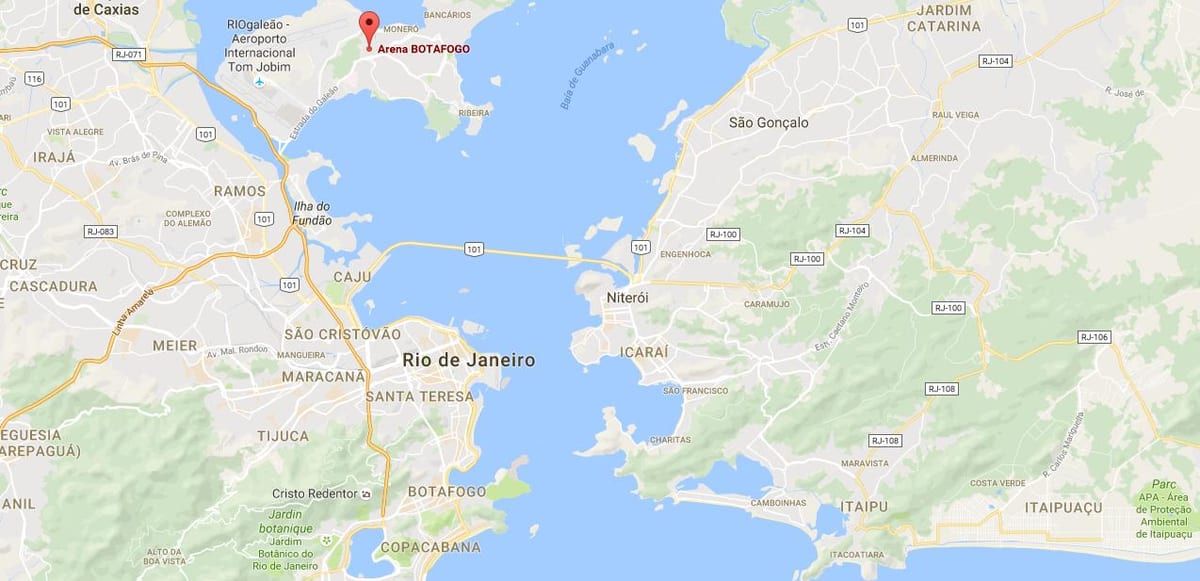 Bản đồ của sân vận động Luso-Brazil