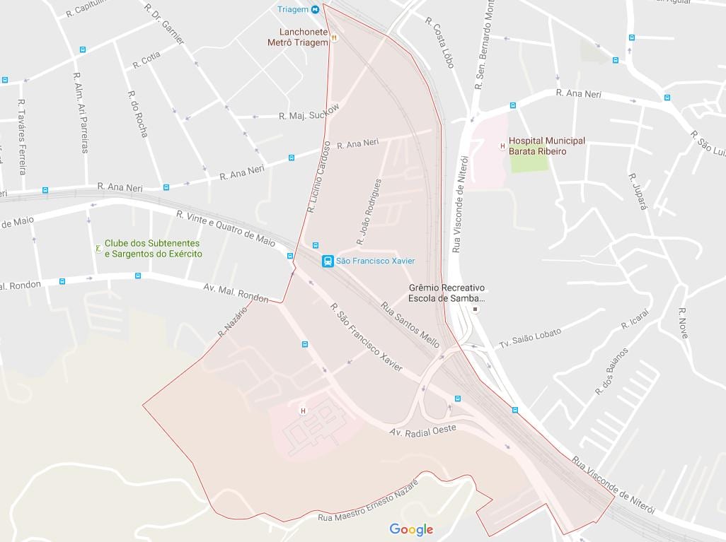 Bản đồ của São Francisco Xavier