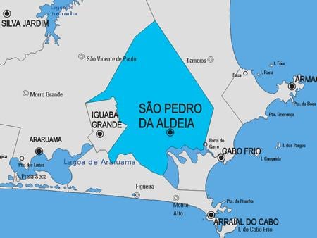Bản đồ của São Pedro da Aldeia phố