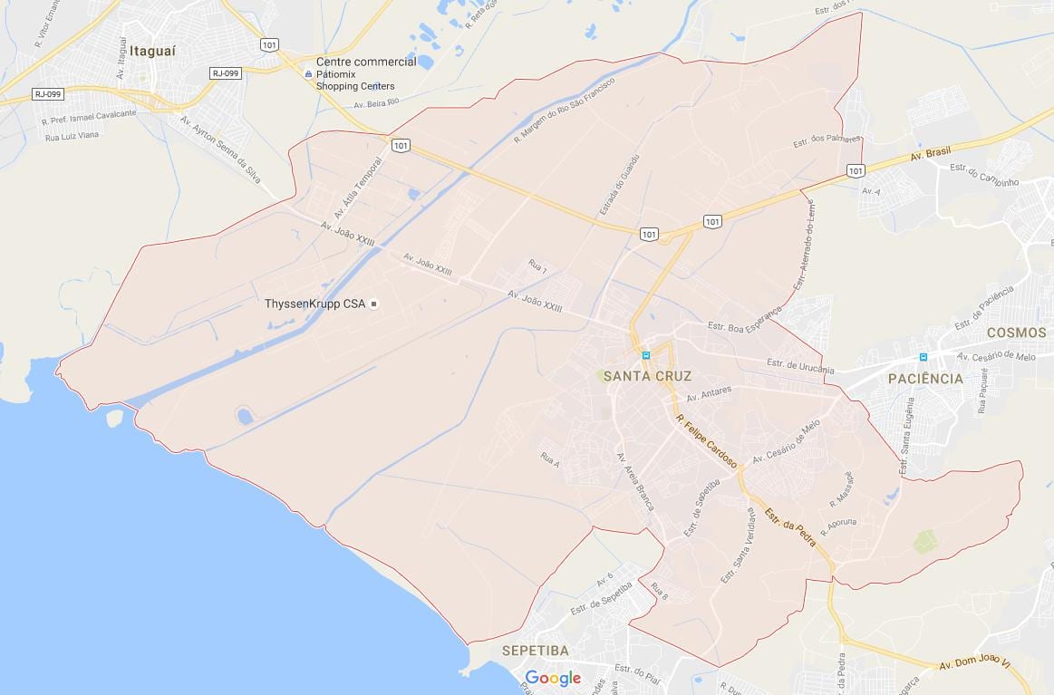 Bản đồ của Santa Cruz