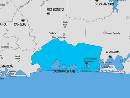 Bản đồ của Saquarema phố