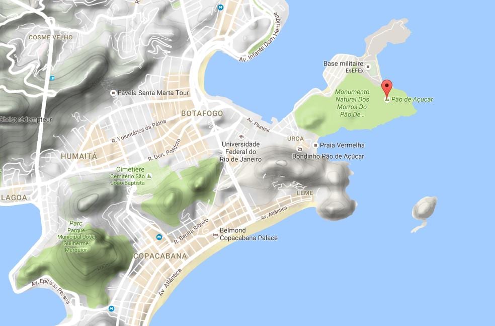 Bản đồ của Sugarloaf Núi