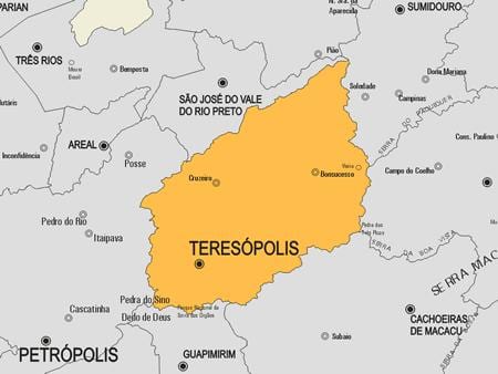 Bản đồ của Teresópolis phố