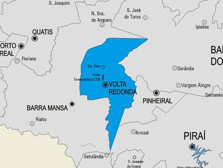 Bản đồ của Vassouras phố