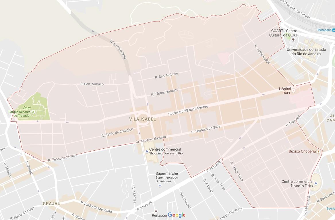 Bản đồ của Vila Isabel