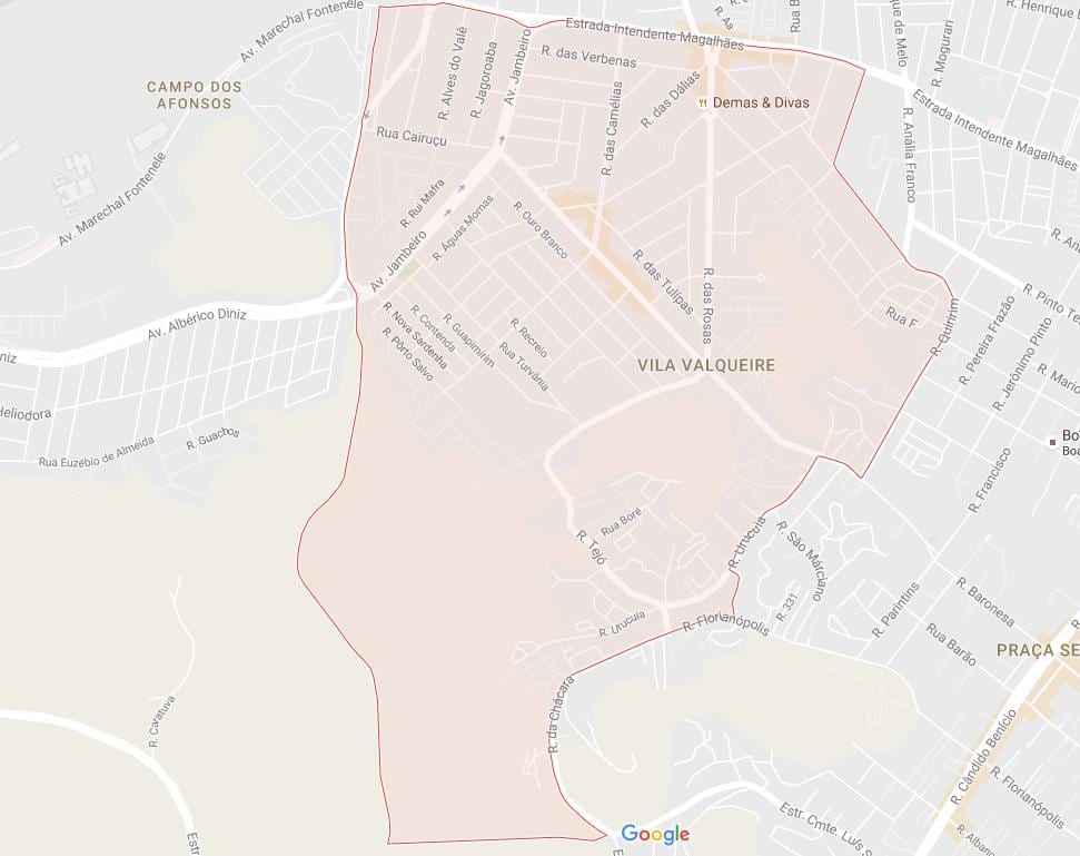 Bản đồ của Vila Valqueire