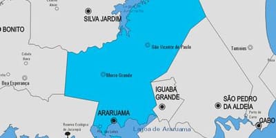 Bản đồ của Araruama phố