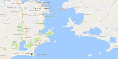 Bản đồ của bãi biển Arpoador