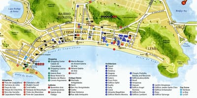 Bản đồ của bãi biển Copacabana