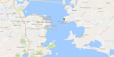 Bản đồ của bãi biển Gragoatá