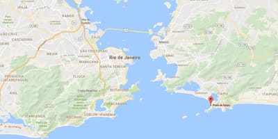 Bản đồ của bãi biển Itaipú