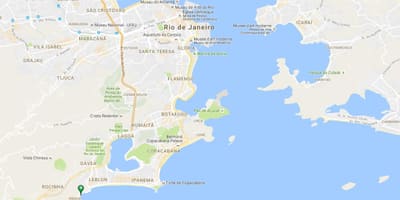 Bản đồ của bãi biển Vidigal