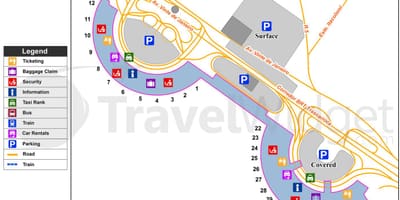 Bản đồ của Galeão sân bay