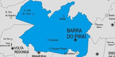 Bản đồ của Khu làm Piraí phố