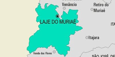 Bản đồ của Laje làm Muriaé phố