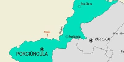 Bản đồ của Porciúncula phố