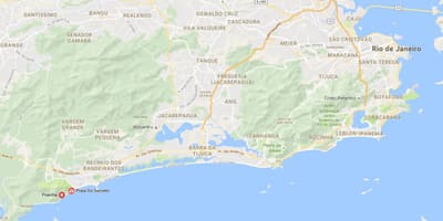 Bản đồ của bãi biển Prainha