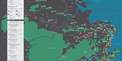 Bản đồ của Rio de Janeiro vận chuyển
