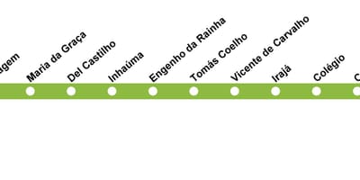 Bản đồ của Rio de Janeiro metro - 2 (xanh)