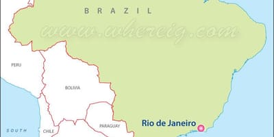 Bản đồ của Rio de Janeiro trên Brazil