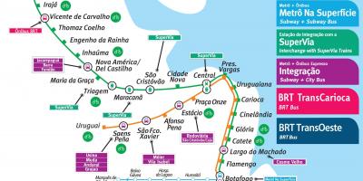 Bản đồ của Rio de Janeiro tàu điện ngầm
