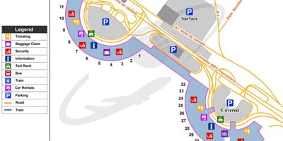 Bản đồ của sân bay Quốc tế của Rio de Janeiro