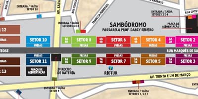 Bản đồ của Sambódromo