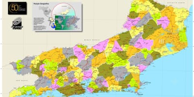 Bản đồ của thành phố ở Rio de Janeiro