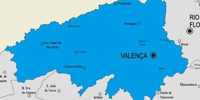 Bản đồ của Valença phố